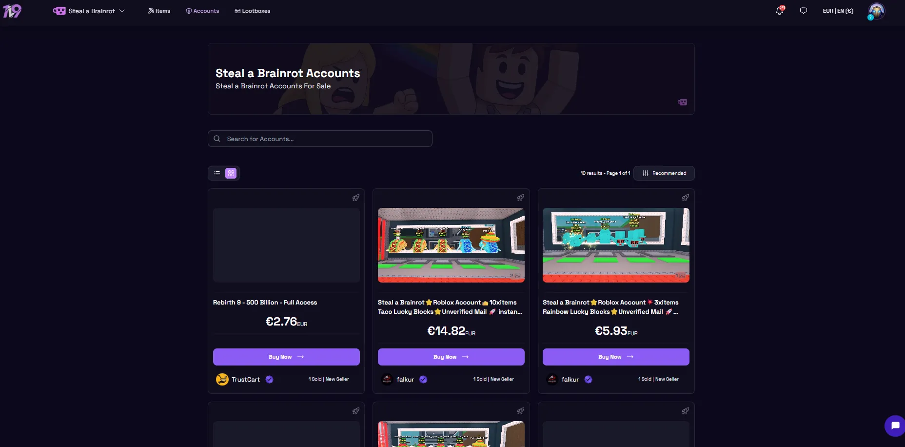 steal a brainrot accounts 1v9